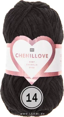 Produktbild von Creative Chenillove Rico Chenille (100g/110m) 14 schwarz