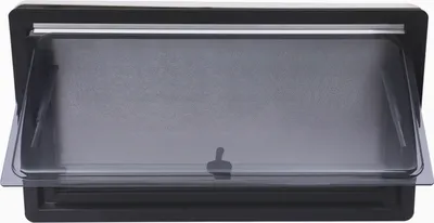 Obrázek produktu pro Větrací okno pro karavan, nastavitelné otevírání v úhlu 70°, černý rám, černá barva