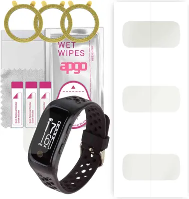 Produktbild von apgo 3 Stück Schutzfolie, Matt, kompatibel mit Garett Fit 20 Smartwatch, Hydrogel Displayschutzfolie mit Positionierhilfe, Displayfolie, robust und kratzfest