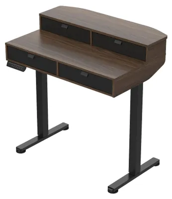 Obrázok produktu pre Pracovná doska s elektrickým nastavením výšky – 80 x 53 cm, 4 zásuvky, legovaná oceľ