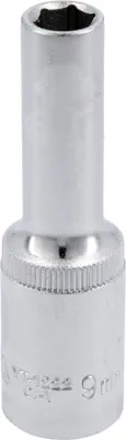 Obrázek produktu pro Dlouhá šestihranná nástrčná hlavice 1/2" 9 mm CrV