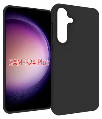 Produktbild von MobyDefend Hülle für Samsung Galaxy S24 Plus (S24+) - Dünne matte schwarze TPU Schutzhülle