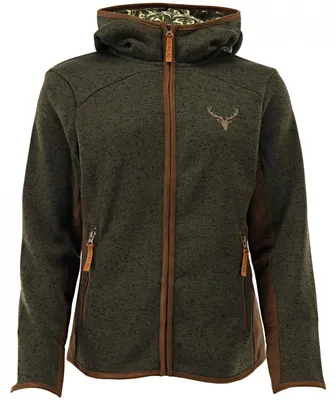 Productafbeelding van Zumgu gebreide fleecejas voor dames (kleur: rietbruin), maat 42