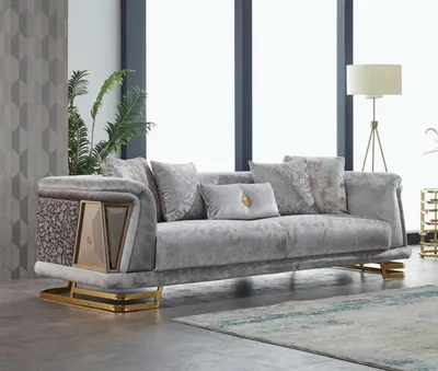 Zdjęcie produktu dla Sofa 3-osobowa sofa 3-osobowa sofa z tkaniny sofa tapicerowana sofa szara sofy nowoczesne