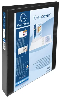 Productafbeelding van Exacompta Kreacover PP ringboek, A4 Maxi, 4 ringen, 47 mm rugbreedte, zwart