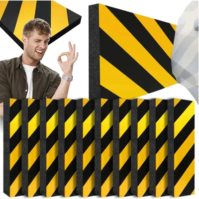 Produktbild von Odbojnik ochronny na ścianę mata do garażu na parking, zestaw 10 szt 50x10x1.5cm