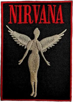 Obrázek produktu pro Nirvana - Tkaná látka - Nažehlovací nášivka "Angelic" - polyester RO11784 (Jedna velikost) (černá/červená)