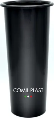 Produktbild von Comil Plast | Innenblumenhalter aus Kunststoff für Friedhofsvase Farbe Schwarz | Durchmesser 10 cm, Höhe 24 cm., 24