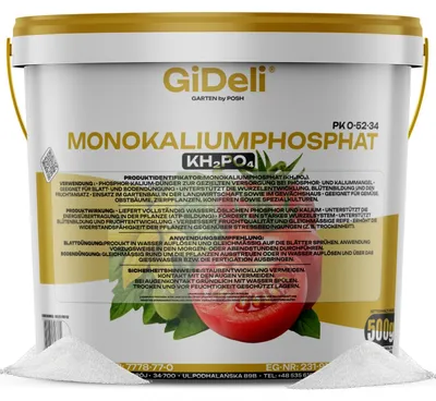 Produktbild von Monokaliumphosphat 500g MKP Phosphor Kalium P-K Dünger Blühbooster Blüte GiDeli