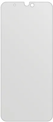 A screen protector for a smartphone, shown flat against a white background.