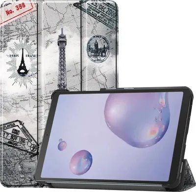 Image de Cazy Housse pour Tablette compatible avec Samsung Galaxy Tab A 8.4 (2020) - Étui TriFold Bookcase - Eiffel Tower