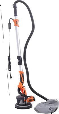 Obrázek produktu pro Elektrická bezprašná bruska na sádrokarton, příkon 850 W, rozsah otáček 800-1800 ot/min, nastavitelná délka 1,54-2 m, oranžová barva