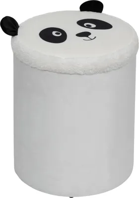 Obrázek produktu pro Skládací taburet s úložným prostorem SMILE, Ø 30 cm, bílý