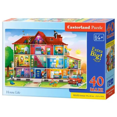 Produktbild von Puzzle 40 maxi - House Life CASTOR