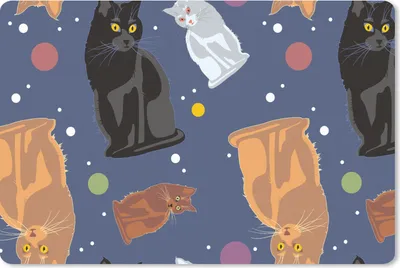 Produktbild von MuchoWow® Mauspad Mousepad Muster - Katze - Weltraum - Jungen - Mädchen - Kinder - Kinder 27x18 cm - Mousepads - Maus Mat - Pad - Mausunterlage - Büroartikel - Desk Matten