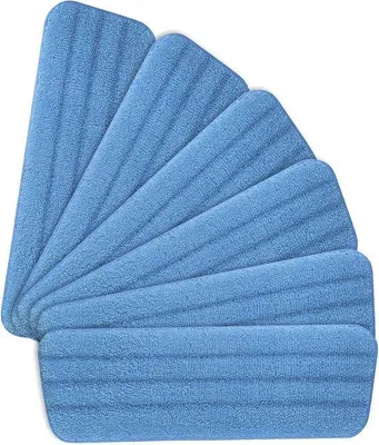 Produktbild von Famanu Mop Pad Mikrofaser Ersatzpads - 6 Stück, waschbar, für alle Spray-Mops und Böden (blau)