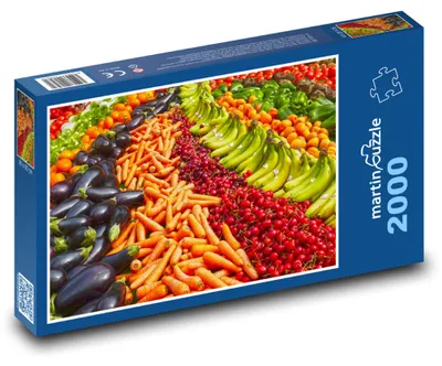 Obrázok produktu pre Puzzle 2000 Ovocie a zelenina na tržnici - martinpuzzle