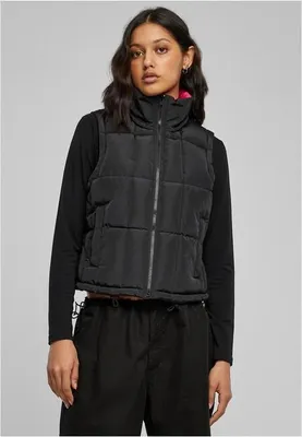 Immagine prodotto di Urban Classics - Gilet reversibile da donna nero/fucsia - XS