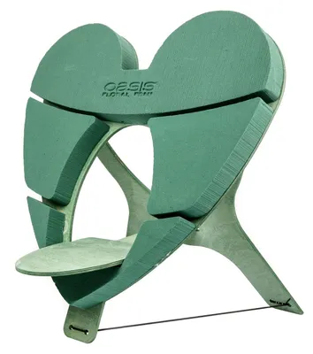 Produktbild von OASIS Steckschaum BIOLINE Kleines Urnenherz 46cm Steckmasse Steckschwamm - mit Klebeband für 1/2 Ziegel