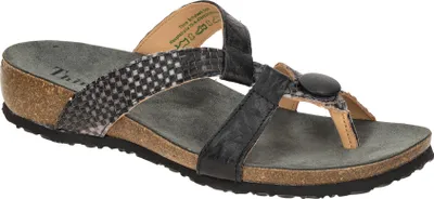 Produktbild von Think JULIA Damen Pantoletten - Zehentrenner Pantolette schwarz Freizeit NEU