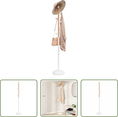 Obrázok produktu pre The Living Store Vešiak na kabáty White 177 cm Práškovo lakované železo
