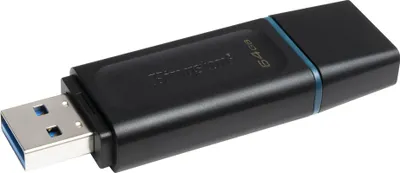 Zdjęcie produktu dla Kingston Technology DataTraveler Pamięć flash USB ® Exodia USB 3.2 Czarny/turkusowy - 2 sztuk, 64 GB, USB Typu-A, 3.2 Gen 1 (3.1 Gen 1), Pokrywka, 22 g, Czarny, Turkusowy