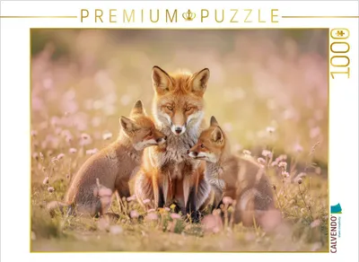 Produktbild von CALVENDO Puzzle Pastellfüchse: kleine Farbfreuden für große Tage. | 1000 Teile Lege-Größe 64x48cm Foto-Puzzle für glückliche Stunden