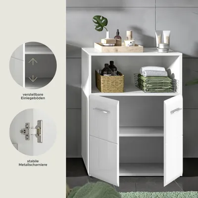 Produktbild von xonox.home Standschrank breit Ice weiß Nachbildung 60x80x30 cm