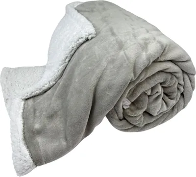 Obrázek produktu pro HOME ELEMENTS Deka s beránkem 150*200, Světle šedá jednobarevná Záplaty