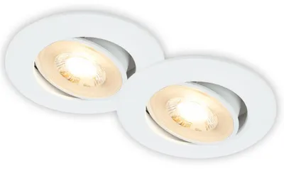 Obrázek produktu pro LED vestavné bodové svítidlo sada 2 bodových stropních svítidel 230V otočné teplé bílé bílé Ø8cm