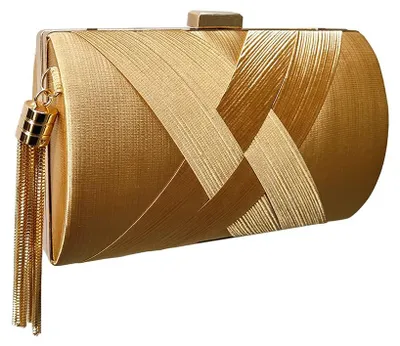 Productafbeelding van CORIOS Damen Clutch Tas, Avondtas, Franjes, Kettingtas, Luxe Tas