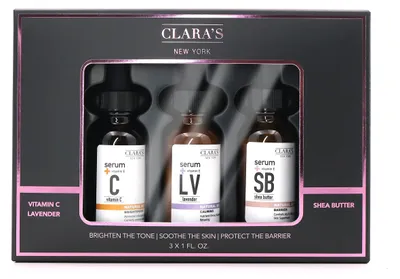 Serum-Geschenkset 3x 30 ml: Vitamin C, Lavendel & Sheabutter