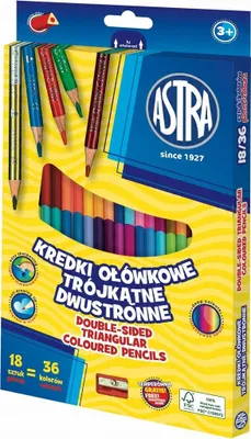 Immagine prodotto di Matite bifacciali 18/36 colori triangolari Astra