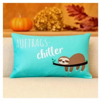 Produktbild von Dekokissen mit Sprüchen, Samtkissen mit Druck, Verschiedene Größen, Sofakissen mit Füllung, Geschenkidee für Männer und Frauen