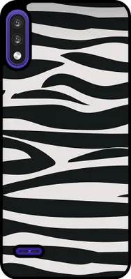 Produktbild von Smartphonica Handytasche geeignet für LG K22 mit Zebradruck - TPU zurück Abdeckung Fall Zebra-Design - Schwarz Weiß