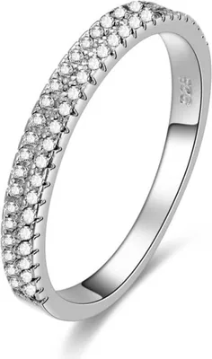 Obrázok produktu pre Strieborný prsteň so zirkónmi AGG337, 52 mm