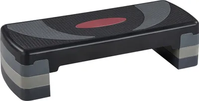 Produktbild von Yaheetech Steppbrett Fitness Aerobic Stepper Höhenverstellbar Trainingsbrett Step Bench mit 3 Stufen (10/15/20 cm) Rutschfestes Trainingsgerät Fitnessplattform Grau