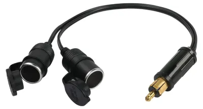 2-fach Zigarettenanzünder-Stecker 12/24V, 40 cm Verlängerung