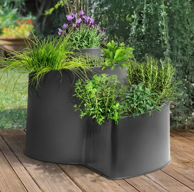 Spirale Per Erbe Aromatiche In Metallo - 3 Livelli, Effetto Ruggine, Per Giardino O Terrazzo, Ø 40-120 Cm - Foto 2