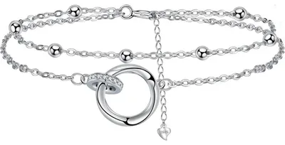 Image de Bracelet pour femme, argent 925, avec zircones, longueur 17+4 cm, idéal pour un cadeau