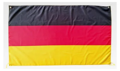 Produktbild von Deutschland-Flagge, 150 x 90 cm, für Balkon und Sportveranstaltungen, mit 4 Ösen und 4 Kabelbindern