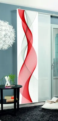 Produktbild von Home Wohnideen Schiebevorhang Dekostoff Digitaldruck Opalia 084369-0707 H x B 245 x 60 cm Rot