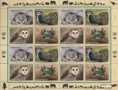 Produktbild von Briefmarken UNO - Wien 2012 Mi 749-752Klb Kleinbogen (kompl.Ausg.) postfrisch Tiere