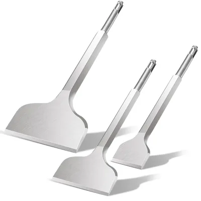 Productafbeelding van SDS Plus tegelbeitelset - 3-delig - 100 mm, 75 mm en 40 mm - 40CR-staal - Voor tegels en beton