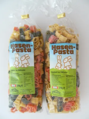 Produktbild von Streuteile Hasen aus Nudelteig, 2X 250 g, Nudeln, Pasta, Dekoration, Delikatesse, Hase Kaninchen