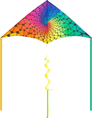 Obrázok produktu pre Jednošnúrový šarkan HQ Delta Spectrum Spin 2 m 106106 Rainbow 210 x 98 cm