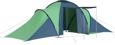 Image de vidaXL Tente de camping 6 personnes bleue et verte