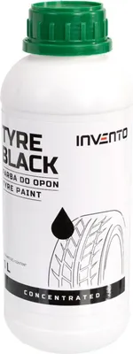 Immagine prodotto di Vernice per pneumatici per auto camion, vernice per pneumatici auto, Black Tyre 1 litro Invento