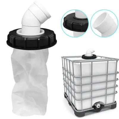 Image de Couvercle pour réservoir IBC avec filtre 165 mm, filtre en nylon amovible, accessoire lavable pour réservoir À usage domestique et industriel