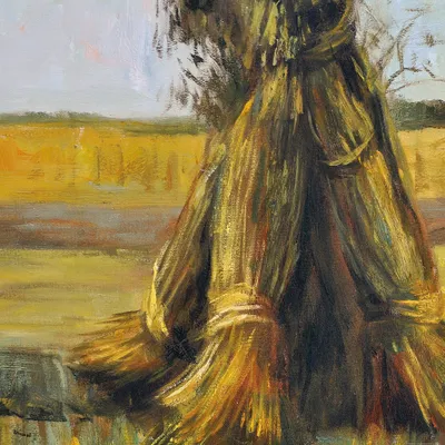 Produktbild von Vincent Van Gogh Kunstdruck Bild - Weizengarben Auf Einem Feld, 1885 (70 x 70 cm)